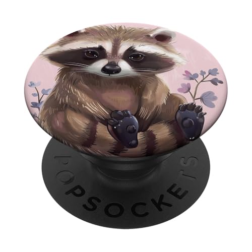 Süßer Waschbär PopSockets Klebender PopGrip Süßer Waschbär PopSockets Klebender PopGrip von Cute Funny Animals