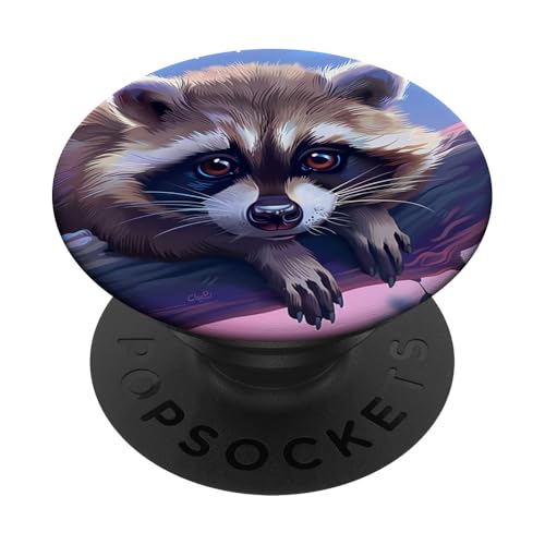 Süßer Waschbär PopSockets Klebender PopGrip Süßer Waschbär PopSockets Klebender PopGrip von Cute Funny Animals