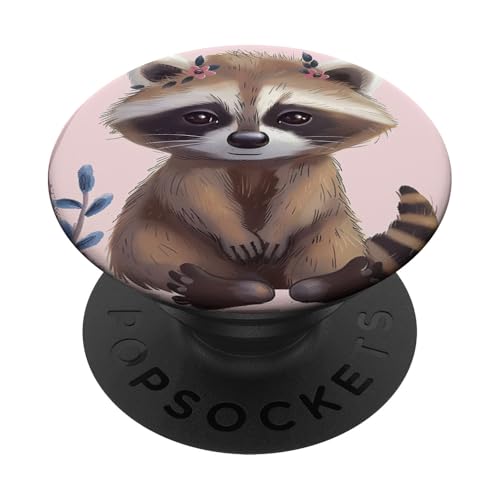 Süßer Waschbär PopSockets Klebender PopGrip Süßer Waschbär PopSockets Klebender PopGrip von Cute Funny Animals
