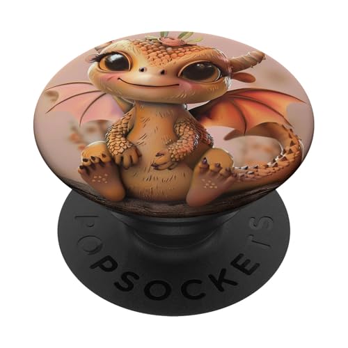 Süßes Drachenbaby PopSockets Klebender PopGrip Süßes Drachenbaby PopSockets Klebender PopGrip von Cute Funny Animals