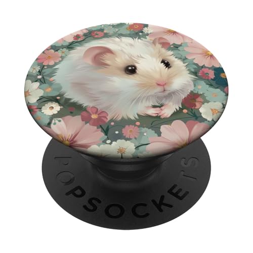 Trauriger Hamster, der sich in Wildblumen versteckt PopSockets Klebender PopGrip Trauriger Hamster, der sich in Wildblumen versteckt PopSockets Klebender PopGrip von Cute Funny Animals