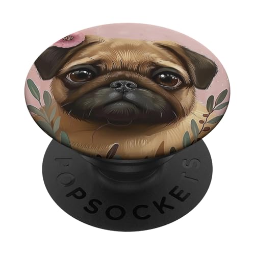 Vute Mops Welpe PopSockets Klebender PopGrip Vute Mops Welpe PopSockets Klebender PopGrip von Cute Funny Animals