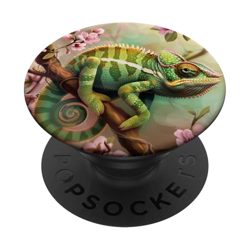 Wildblumen Chamäleon PopSockets Klebender PopGrip Wildblumen Chamäleon PopSockets Klebender PopGrip von Cute Funny Animals