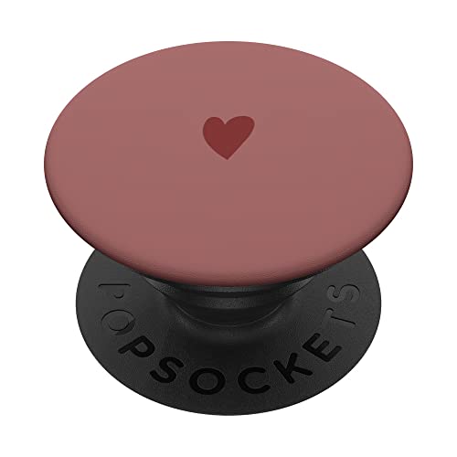 Bordeaux/Rotes Herz Minimalistische Liebe PopSockets mit austauschbarem PopGrip von Cute Heart and Minimalist Love Design