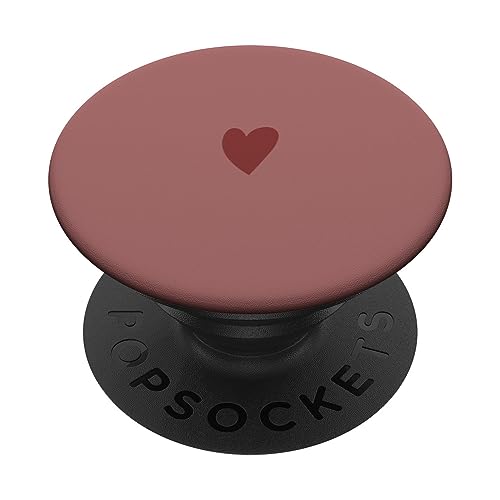 Bordeaux / Rot Herz Minimalist Love PopSockets Klebender PopGrip Bordeaux / Rot Herz Minimalist Love PopSockets Klebender PopGrip von Cute Heart and Minimalist Love Design