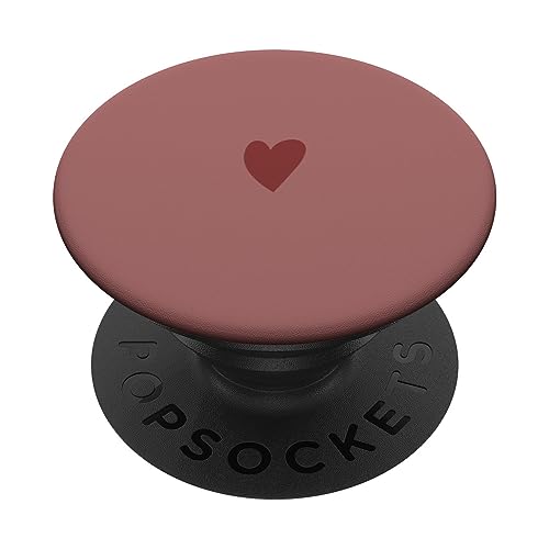 Bordeaux/Rotes Herz Minimalistische Liebe PopSockets mit austauschbarem PopGrip von Cute Heart and Minimalist Love Design