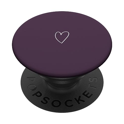 Pflaume Lila Minimalistisch Herz Liebe PopSockets Klebender PopGrip Pflaume Lila Minimalistisch Herz Liebe PopSockets Klebender PopGrip von Cute Heart and Minimalist Love Design