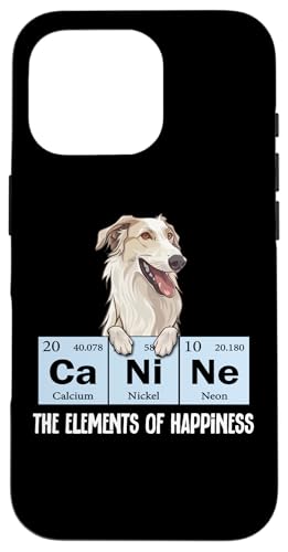 Funny Elements of Happiness Russian Borzoi Dog Lover Hülle für iPhone 16 Pro von Cute Long Nose Borzoi Gift Shirts & Hoodies