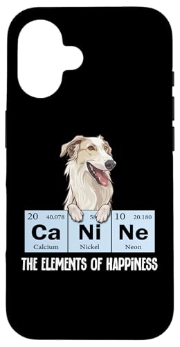 Funny Elements of Happiness Russian Borzoi Dog Lover Hülle für iPhone 16 von Cute Long Nose Borzoi Gift Shirts & Hoodies