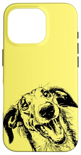 Funny Illustration Art Drawing Portrait Russian Borzoi Lover Hülle für iPhone 16 Pro von Cute Long Nose Borzoi Gift Shirts & Hoodies