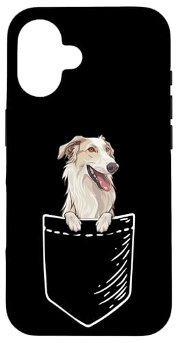 Funny Pocket Borzoi Dog Lover Hülle für iPhone 16 von Cute Long Nose Borzoi Gift Shirts & Hoodies