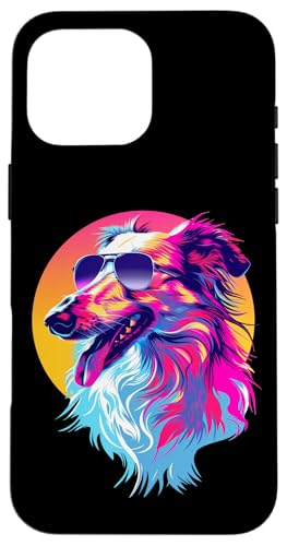 Funny Retro Vintage 80s Russian Borzoi Dog Lover Hülle für iPhone 16 Pro Max von Cute Long Nose Borzoi Gift Shirts & Hoodies