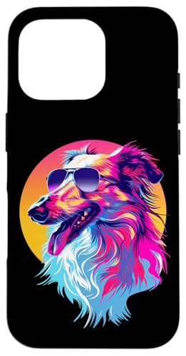 Funny Retro Vintage 80s Russian Borzoi Dog Lover Hülle für iPhone 16 Pro von Cute Long Nose Borzoi Gift Shirts & Hoodies