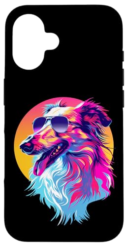 Funny Retro Vintage 80s Russian Borzoi Dog Lover Hülle für iPhone 16 von Cute Long Nose Borzoi Gift Shirts & Hoodies