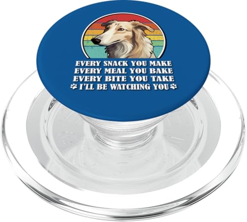 Funny Retro Vintage Every Snack Russian Borzoi Dog Lover PopSockets PopGrip für MagSafe Funny Retro Vintage Every Snack Russian Borzoi Dog Lover PopSockets PopGrip für MagSafe von Cute Long Nose Borzoi Gift Shirts & Hoodies