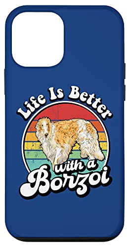 Funny Retro Vintage Life Is Better Russian Borzoi Dog Lover Hülle für iPhone 12 mini von Cute Long Nose Borzoi Gift Shirts & Hoodies