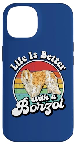 Funny Retro Vintage Life Is Better Russian Borzoi Dog Lover Hülle für iPhone 14 Funny Retro Vintage Life Is Better Russian Borzoi Dog Lover Hülle für iPhone 14 von Cute Long Nose Borzoi Gift Shirts & Hoodies