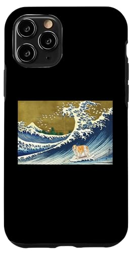Funny Retro Vintage Surfing A Wave Russian Borzoi Dog Lover Hülle für iPhone 11 Pro von Cute Long Nose Borzoi Gift Shirts & Hoodies