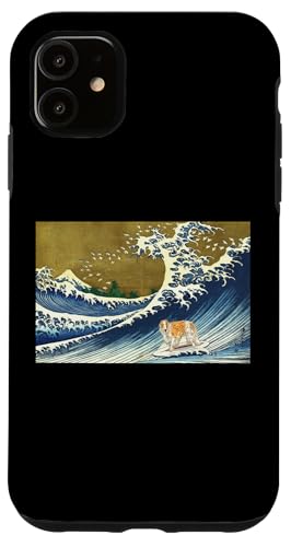 Funny Retro Vintage Surfing A Wave Russian Borzoi Dog Lover Hülle für iPhone 11 von Cute Long Nose Borzoi Gift Shirts & Hoodies