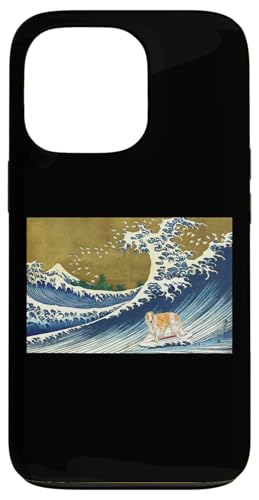 Funny Retro Vintage Surfing A Wave Russian Borzoi Dog Lover Hülle für iPhone 13 Pro von Cute Long Nose Borzoi Gift Shirts & Hoodies