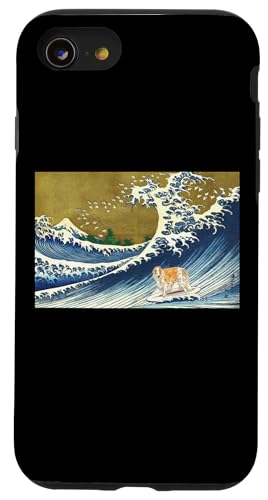 Funny Retro Vintage Surfing A Wave Russian Borzoi Dog Lover Hülle für iPhone SE (2020) / 7 / 8 von Cute Long Nose Borzoi Gift Shirts & Hoodies