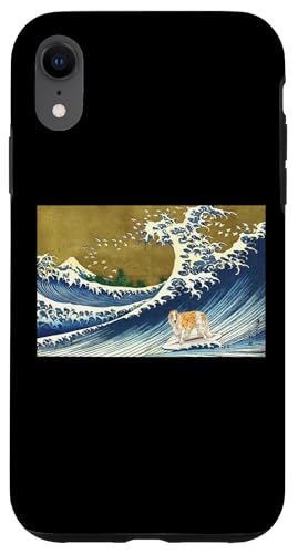 Funny Retro Vintage Surfing A Wave Russian Borzoi Dog Lover Hülle für iPhone XR von Cute Long Nose Borzoi Gift Shirts & Hoodies