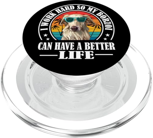 Funny Retro Vintage Work Hard Russian Borzoi Dog Lover PopSockets PopGrip für MagSafe Funny Retro Vintage Work Hard Russian Borzoi Dog Lover PopSockets PopGrip für MagSafe von Cute Long Nose Borzoi Gift Shirts & Hoodies