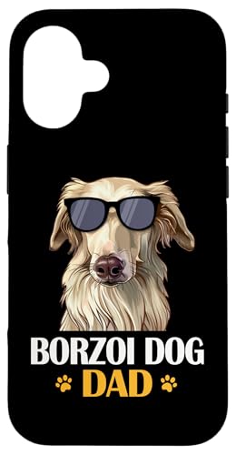 Funny Russian Borzoi Lover Borzoi Dog Dad Hülle für iPhone 16 von Cute Long Nose Borzoi Gift Shirts & Hoodies