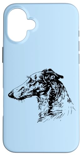 Illustration Art Drawing Portrait Russian Borzoi Lover Hülle für iPhone 16 Plus von Cute Long Nose Borzoi Gift Shirts & Hoodies