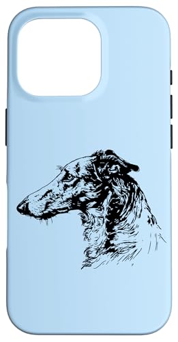 Illustration Art Drawing Portrait Russian Borzoi Lover Hülle für iPhone 16 Pro von Cute Long Nose Borzoi Gift Shirts & Hoodies