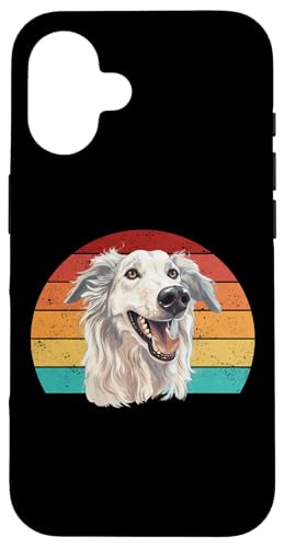 Vintage Retro Sunset Russian Borzoi Dog Lover Hülle für iPhone 16 von Cute Long Nose Borzoi Gift Shirts & Hoodies