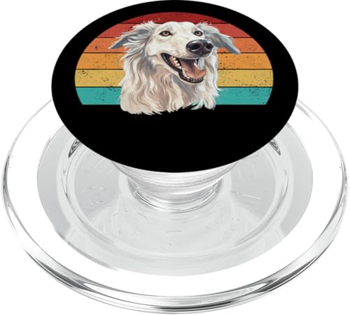 Vintage Retro Sunset Russian Borzoi Dog Lover PopSockets PopGrip für MagSafe von Cute Long Nose Borzoi Gift Shirts & Hoodies