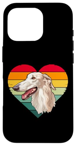 Womens Retro Vintage Heart Love Russian Borzoi Dog Lover Hülle für iPhone 16 Pro Womens Retro Vintage Heart Love Russian Borzoi Dog Lover Hülle für iPhone 16 Pro von Cute Long Nose Borzoi Gift Shirts & Hoodies