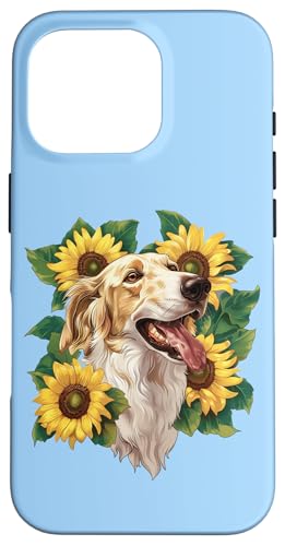 Womens Sunflowers Floral Russian Borzoi Dog Lover Hülle für iPhone 16 Pro von Cute Long Nose Borzoi Gift Shirts & Hoodies