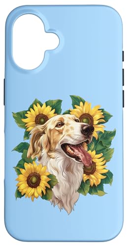 Womens Sunflowers Floral Russian Borzoi Dog Lover Hülle für iPhone 16 Womens Sunflowers Floral Russian Borzoi Dog Lover Hülle für iPhone 16 von Cute Long Nose Borzoi Gift Shirts & Hoodies