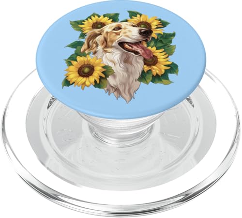 Womens Sunflowers Floral Russian Borzoi Dog Lover PopSockets PopGrip für MagSafe Womens Sunflowers Floral Russian Borzoi Dog Lover PopSockets PopGrip für MagSafe von Cute Long Nose Borzoi Gift Shirts & Hoodies