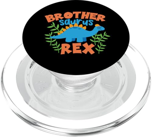 Brother Saurus Rex Dinosaurier Kinder PopSockets PopGrip für MagSafe von Cute Matching Dinosaur Family Outfits