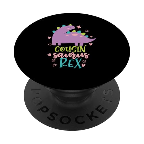 Cousin Saurus Rex Dinosaurier Kinder PopSockets Klebender PopGrip von Cute Matching Dinosaur Family Outfits