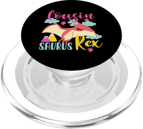 Cousin Saurus Rex Lustiger Dinosaurier Kinder Mädchen Pterodaktyl PopSockets PopGrip für MagSafe von Cute Matching Dinosaur Family Outfits