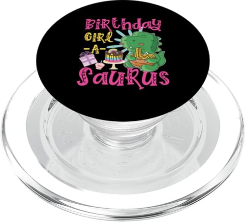 Geburtstag Mädchen A-Saurus Süßer Dinosaurier PopSockets PopGrip für MagSafe Geburtstag Mädchen A-Saurus Süßer Dinosaurier PopSockets PopGrip für MagSafe von Cute Matching Dinosaur Family Outfits