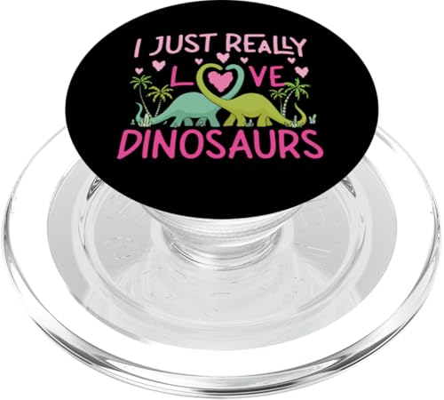 Ich liebe Dinosaurierherzen einfach wirklich PopSockets PopGrip für MagSafe Ich liebe Dinosaurierherzen einfach wirklich PopSockets PopGrip für MagSafe von Cute Matching Dinosaur Family Outfits
