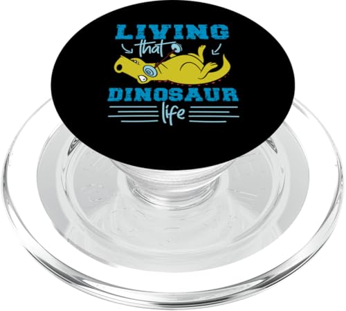 Living That Dinosaurier Life Dino mit Langhantel PopSockets PopGrip für MagSafe Living That Dinosaurier Life Dino mit Langhantel PopSockets PopGrip für MagSafe von Cute Matching Dinosaur Family Outfits