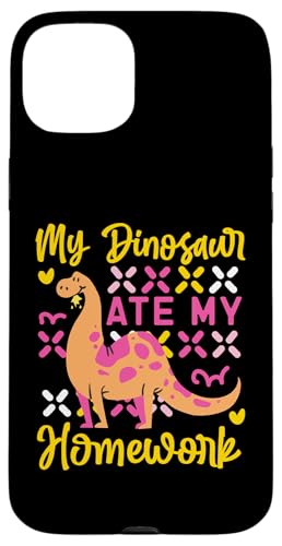 Mein Dinosaurier hat meine Hausaufgaben gegessen Hülle für iPhone 15 Plus von Cute Matching Dinosaur Family Outfits