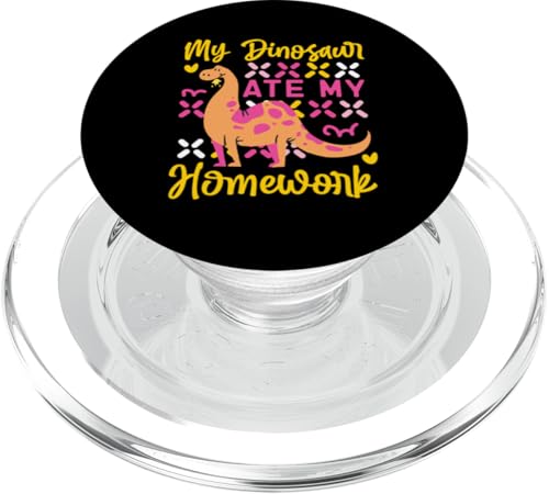 Mein Dinosaurier hat meine Hausaufgaben gegessen PopSockets PopGrip für MagSafe Mein Dinosaurier hat meine Hausaufgaben gegessen PopSockets PopGrip für MagSafe von Cute Matching Dinosaur Family Outfits