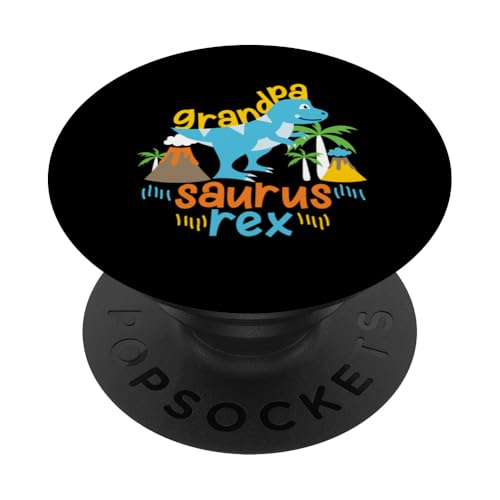 Opa Saurus Rex Dinosaurier Dino Kinder Mädchen und Jungen PopSockets Klebender PopGrip von Cute Matching Dinosaur Family Outfits