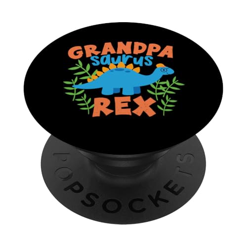 Opa Saurus Rex Dinosaurier für Großvater PopSockets Klebender PopGrip von Cute Matching Dinosaur Family Outfits