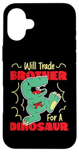Will Trade Brother For A Dinosaurier Gaming Dino Hülle für iPhone 16 Plus Will Trade Brother For A Dinosaurier Gaming Dino Hülle für iPhone 16 Plus von Cute Matching Dinosaur Family Outfits