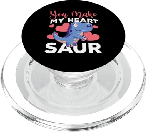 You Make My Heart Saur Dinosaurier PopSockets PopGrip für MagSafe von Cute Matching Dinosaur Family Outfits