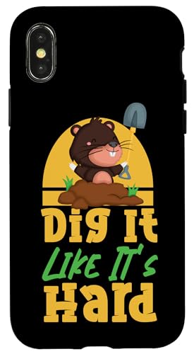 Maulwurf-Tier: Graben Sie es wie es hart ist Hülle für iPhone X/XS von Cute Mole Animal Designs For Girls And Boys