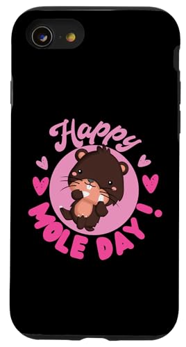 Maulwurf-Tier: Happy Mole Day! Hülle für iPhone SE (2020) / 7 / 8 von Cute Mole Animal Designs For Girls And Boys